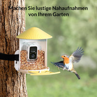 1 x RAW Customer Returns NETVUE bird feeding station with camera, feeding stations for wild birds, bird house with camera automatic recording of bird videos and motion detection, bird camera for bird lovers Birdfy Lite  - RRP €226.88