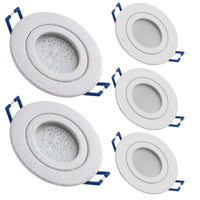 1 x RAW Customer Returns YanFeiYit 5x LED recessed spotlights round white 5W warm white flat 230V recessed light IP44 also for bathroom, outdoor area borehole 60mm bathroom ceiling spot bathroom recessed spotlight - RRP €38.99