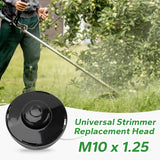 1 x RAW Customer Returns TURMIN line head mowing head M10x1.25, left double line head line spool with automatic tipping lawn trimmer head for petrol brush cutter, 2 pieces - RRP €21.38