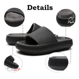 1 x RAW Customer Returns IDEINER flip flops women original men summer sandals cozy slides cloud shoes cloud bathing shoes slippers soft thick sole non-slip rubber house slippers black size EU 39 40 - RRP €20.16