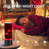 1 x RAW Customer Returns LED jellyfish lamp 17 colors, AONESY lava lamp aquarium outdoor jellyfish lamp children, lava lamp aquarium decoration mood light with remote control, white - RRP €32.66