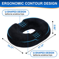 1 x RAW Customer Returns Ecosafeter Hemorrhoid Seat Cushion, High Quality Memory Foam Donut Cushion for Pregnancy, Coccyx, Sciatica, Pressure Ulcers - RRP €28.99