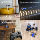 1 x RAW Customer Returns Tomzon mini drone for children beginners, remote-controlled aircraft with combat mode, RC quadcopter 24min long flight time, 360 propeller protection, toy throw go 3D flip circular flight, mini drone, blue - RRP €39.99