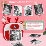 1 x RAW Customer Returns BITIWEND Kids Camera Instant Camera, Reindeer Style Digital Camera Print 1080P HD 26MP 2.4 Inch Screen 16GB SD Card Video Camera Birthday 3-12 Years Boys Girls - RRP €26.75