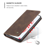 1 x Brand New JMstore case compatible with Samsung Galaxy S21, leather flip protective case wallet cell phone case with credit card stand function coffee  - RRP €21.6