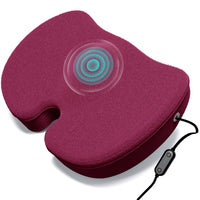 1 x Brand New HONGJING Massage Seat Cushion for Pressure Relief, Memory Foam Office Chair Cushion for Long Sitting, Butt Cushion with Massage, Ideal for Sciatica, Coccyx and Tailbone Pain Relief Red  - RRP €50.41