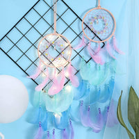 1 x RAW Customer Returns LED Dream Catcher with Light, Girls Children Dream Catchers as Gifts, Purple Wedding Nursery Bedroom Wall Hanging Ornaments Crafts, Decorations - RRP €9.99