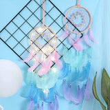 2 x RAW Customer Returns LED Dream Catcher with Light, Girls Children Dream Catchers as Gifts, Purple Wedding Nursery Bedroom Wall Hanging Ornaments Crafts, Decorations - RRP €19.98