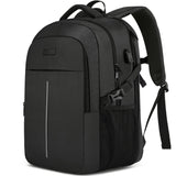 1 x RAW Customer Returns Extra Large Backpack Men 55L, 18.4 inch Laptop for School Work with USB Charging Port Waterproof Business Travel Notebook Bag School Backpack for Men Women Boys Teenagers Black - RRP €39.24