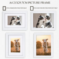 6 x Brand New Nacial A4 Frame 21x29.7cm, Set of 4 Wooden Design Wall Photo Frames, A4 Photo Frames with Acrylic Glass for Wall Decoration - RRP €151.2