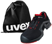 1 x RAW Customer Returns Uvex 1 - work shoes - safety shoes S3 SRC ESD - light non-slip - with shoe bag - red-black - 45 - RRP €99.99