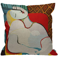 1 x RAW Customer Returns HGOD DESIGNS Cushion Cover Picasso Le Reve The Dream Painting Pillow Case Home Decorative For Men Women Boys Girls Living Room Bedroom Sofa Chair Pillow Covers 45X45cm - RRP €15.64