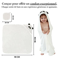 18 x Brand New KPRICE Baby Boy Panda Bath Cape, Baby Hooded Towel, 100 Bamboo, Baby Bear Bath Outing, Birth Gift, Bath Cape, Bath Towel 90x90 Animals - RRP €293.76