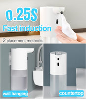 1 x RAW Customer Returns Josnown Automatic Foam Soap Dispenser, Bathroom Soap Dispenser with Infrared Sensor, 400 ml Wall Mounted, IPX5 Waterproof, Suitable for Kitchen, Bathroom, Office, Hotel White  - RRP €18.14