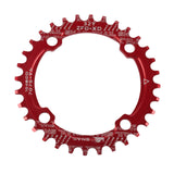 1 x RAW Customer Returns Newgoal 32T Aluminum Bicycle Chainring, Wide and Narrow Sprocket, 104 BCD Chainring, used for MA XC Model Single Disc Modification. Red - RRP €13.44