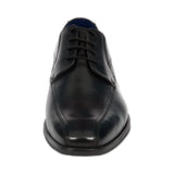 1 x RAW Customer Returns bugatti business low shoe made of leather, derby with elastic band, comfort width, black, 42 EU - RRP €59.85