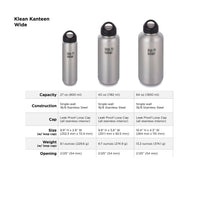 1 x RAW Customer Returns Klean Kanteen stainless steel bottle with stainless steel loop closure 1182 ml wide, brushed stainless, 8020062, matt silver, 28 x 18 x 18 cm - RRP €40.9