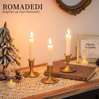 12 x Brand New Romadedi Gold Candelabra Candle Holders - Metal Candelabra Table Candle Holders for Centerpieces, Taper Candles, Wedding Decorations Birthday Christmas Halloween Gift, Set of 12 - RRP €413.28