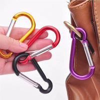 13 x Brand New Carabiner made of aluminum spring backpack closures spring snap hook keychain carabiner for outdoor, camping, hiking, traveling, fishing, backpack random color 16 pieces - RRP €113.88