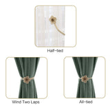 1 x RAW Customer Returns Lewondr Magnetic Curtain Rope, 2 Pieces Simple and Elegant Larger Sunflower Knitted Curtain Holder Decorative Tiebacks Curtain Binder Accessories for Office Home Decoration - Coffee Khaki - RRP €17.89