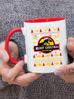 1 x RAW Customer Returns Cup with saying Jurassic Park Christmas Christmas cup with saying funny Christmas funny coffee mug with saying - RRP €20.4