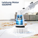 1 x RAW Customer Returns Electric cleaning brush, multi scrubber 450RPM with 5 adjustable replacement brush heads 90 , 135 , 180 . Electric cleaning brush with 3 adjustable handles for bathtub, tiles, floor, car - RRP €59.48