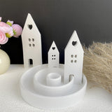 1 x Brand New Pack of 3 silicone molds, casting molds houses, silicone mold house with window, DIY Easter soap mold silicone mold, candle mold Easter, silicone molds Easter for soap, plaster, crafts, crafts - RRP €30.0