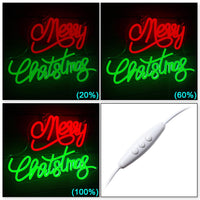 1 x RAW Customer Returns SIGNSHIP Merry Christmas Neon Sign Red Green Letters Christmas Neon Lights Merry Christmas Dimmable Acrylic Neon Light with Switch Novelty Lighting for Wall Decor - RRP €39.88