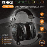 1 x RAW Customer Returns GREEN DEVIL Shield LD Active hearing protection - electronic hearing protector with Bluetooth 5.3 technology Integrated microphone EN352 compliant SNR 32dB for mowing and noisy work - RRP €70.42