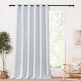 1 x RAW Customer Returns PONY DANCE curtain grey-white living room curtains blackout eyelet curtain blackout curtains thermal curtain against cold and heat curtain white opaque, 1 piece H 280 x W 200 cm - RRP €37.61