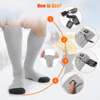 1 x RAW Customer Returns Heated Socks Heated Socks Women Men, SAVIOR HEAT Electric Warm Socks Rechargeable 7.4V 2200mAh Battery Heating Socks Winter Skiing Motorcycle Camping Hiking - RRP €89.48