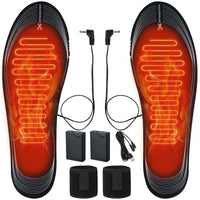 14 x Brand New Ulikey Heated insoles, heated shoe insoles, electric heating insoles, thermal insoles, thermal insoles, dual-purpose shoe heater with USB and battery box, size 35-44, can be cut to size, washable - RRP €132.58