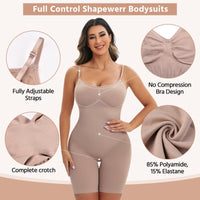 1 x RAW Customer Returns Niwicee Body Shaper Women s Reducing Shapewear Shapewear Abdomen Control Bodysuit Body Shaper Invisible Postpartum Reducer Beige, M  - RRP €19.08