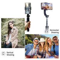 1 x RAW Customer Returns Apexel 1-Axis Foldable Portable Selfie Stick with 10m Wireless Control, Anti-Shake Tripod, Auto Balance Gimbal Stabilizer, Best Travel Choice for iOS Android Smartphone Photography. - RRP €33.9