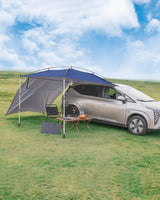 1 x RAW Customer Returns SUPAREE Awning Car Camping Car Awning Camping Sun Shade Caravan Waterproof with Additional Removable Side Awning 210D Oxford UV Protection Waterproof for Motorhome SUV Truck Van Wrangler - RRP €131.95