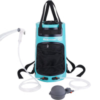 1 x RAW Customer Returns WILD HEART Camping Shower - 22L Portable Camping Shower with Pressure Foot Pump and Hose - Solar Shower Backpack for Camping Black  - RRP €75.0