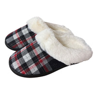 1 x Brand New Geahod Men s Women s Slippers Winter Warm Plush Closed Slippers Memory Foam Non-Slip Cozy Home Slippers Indoor Outdoor Red 38-39 - RRP €60.0