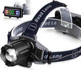 1 x RAW Customer Returns MIAOKE Headlamp, USB Rechargeable Led Headlamp 100000 Lumen Super Bright IPX5 Waterproof 4 Modes with Power Indicator and Warning Light for Adults Running Outdoor Camping Hiking Night Elves - RRP €44.14