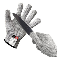 1 x Brand New VBNZBK 2 Pairs Cut Resistant Gloves, Cut Resistant Gloves, Gardening Gloves Children, Food Safety, Class 5 Work Gloves for Outdoor Work Protection M  - RRP €12.99