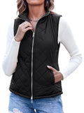 1 x RAW Customer Returns YBENLOVER Reversible Vest Women s Short Fleece Softshell Quilted Vest Warm Sleeveless Jacket with Zipper Pockets - RRP €30.24