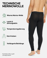 1 x RAW Customer Returns DANISH ENDURANCE Men s Merino Tights L Black 1-Pack - RRP €59.95