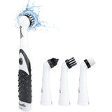 1 x RAW Customer Returns CleanRite Electric Cleaning Brush Electric cleaning brush with 2 rotating brush heads 10,000 revolutions min Electric brush for cleaning the house, kitchen, bathroom and car - RRP €17.14