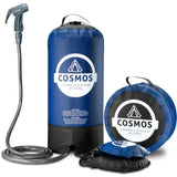 2 x RAW Customer Returns Cosmos Camping Shower - Portable Outdoor Shower with Foot Water Pump, Carrying Bag, Camping Checklist - Perfect for Camping, Garden, Travel, Dogs - 11 Liters - Diameter 20 cm, Height 40 cm, 800 g - RRP €80.56