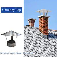 1 x RAW Customer Returns Beekeg Chimney Cover Rain Cover Stainless Steel Fireplace Chimney Flue Cover DN 150mm  - RRP €36.29