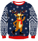 1 x RAW Customer Returns Idgreatim Men s Ugly Christmas Sweater Reindeer Print Long Sleeve Knit Sweater Pullover Sweatshirt LED Light Ugly Christmas Sweater S - RRP €22.8