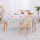 1 x RAW Customer Returns Yrendenge Spring Flowers Tablecloth 140 200cm Polyester Wipeable Watercolor Table Cloth Machine Washable Decorative Summer Outdoor Tablecloth for Picnic, Party, Garden, Living Room, Dining Table - RRP €18.14