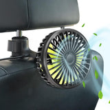 1 x RAW Customer Returns Qidoe Car USB Fan Back Seat 360 Car Cooling Fan 3-Speed Mini Fan Powerful Quiet 12V BATTERY Air Fan for Car Home Office for 12 volt Truck Motorhome Boat Caravan - RRP €20.26