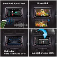 1 x RAW Customer Returns YZKONG Car Radio Compatible for VW Passat Golf MK5 Jetta Caddy EOS Tiguan with Wireless Carplay Android Auto IPS Touchscreen Car Radio, AM FM RDS Radio, BT, Dual USB Port - RRP €141.17