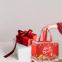 1 x RAW Customer Returns 4 Pack Reusable Christmas Shopping Bags, Large Tote Bag with Handle, Gift Bag, Shopping Bag for Holiday Christmas Event Party - RRP €60.0