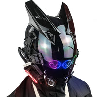 1 x RAW Customer Returns Marikito LED Mask with Programmable Bluetooth App, Cyberpunk Mask for Adults, Cyberpunk Helmet Mask, Cyber Punk Mask, Halloween Mask Including Balaclava Mask, USB Charging - RRP €130.9